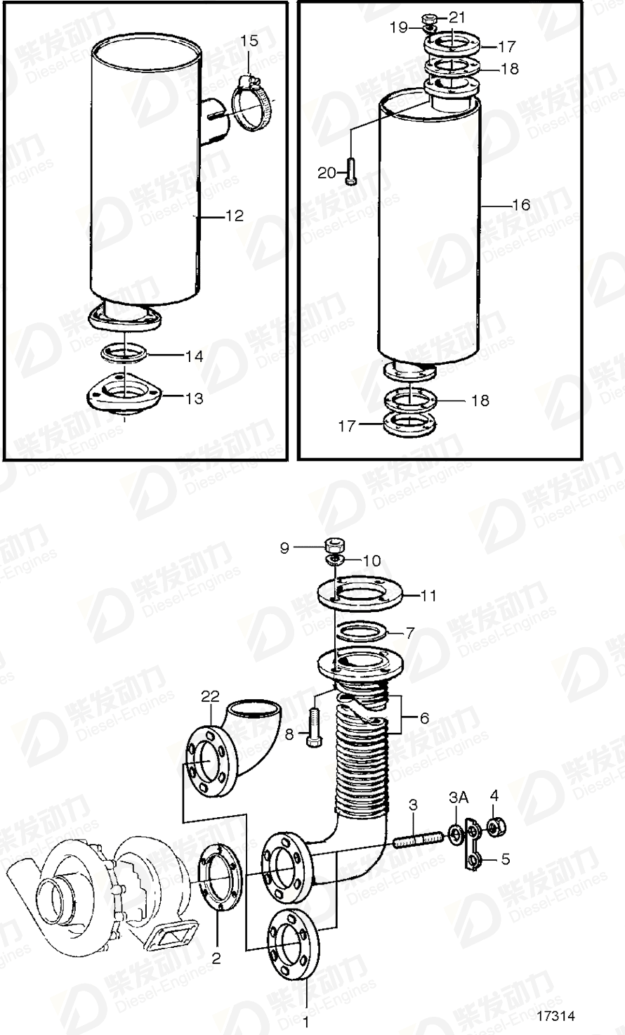 volvo penta Weld flange 848646 Drawing volvo penta Weld flange 848646 Drawing
